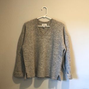 & Other Stories Grey V Neck Sweater - Size XS